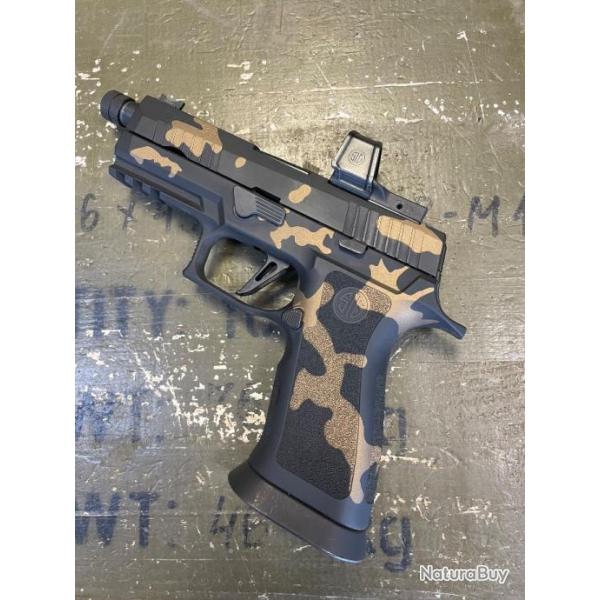 Pistolet Sig Sauer P320 X-Carry L�gion cal 9x19 �dition limit�e Bronze �clipse. Avec optique Rom�o.