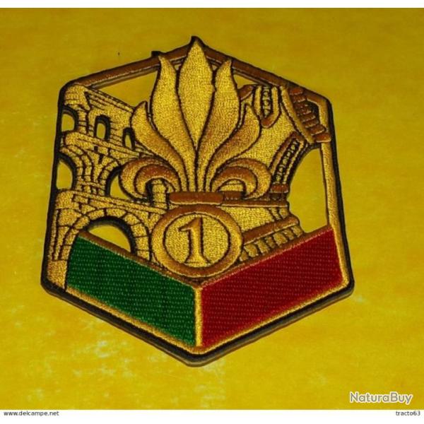 TISSU PATCH : LEGION 1er�REGIMENT ETRANGER DE GENIE�, DIAMETRE 9�CM , BON ETAT VOIR PHOTOS . POUR TO