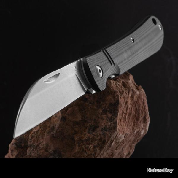 Couteau Bear & Son 484GB Black Lame Wharncliffe Acier D2 Manche G10 Noir Slipjoint USA BC484GB