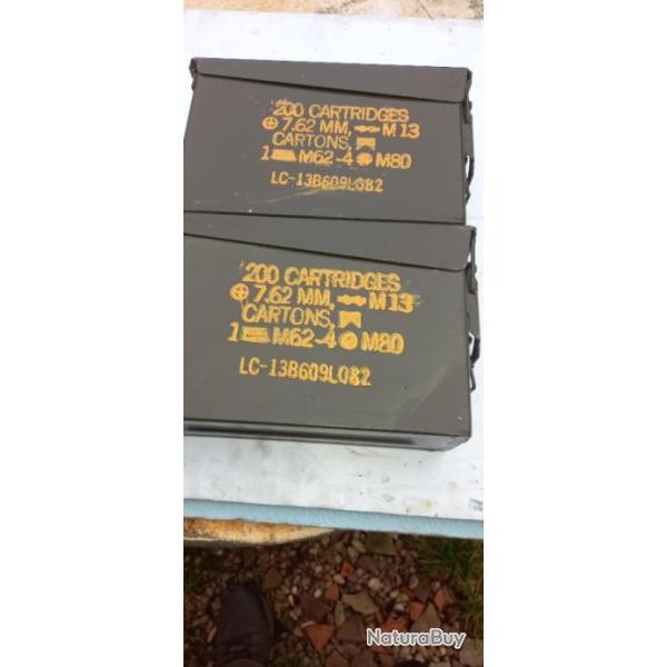 lot de 2 boites � munitions arm�e US