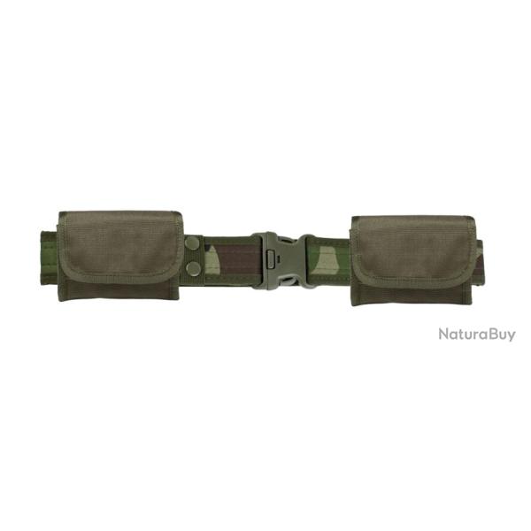 Ensemble Ceinture tactique treillis kaki + 2 cartouchieres ceinture kaki 10 munitions calibre 12