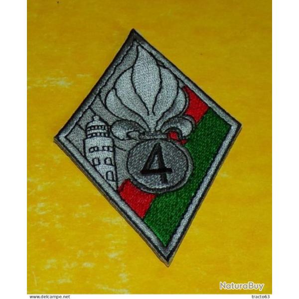 TISSU PATCH : LEGION 4�me�REGIMENT ETRANGER D'INFANTERIE , DIAMETRE 9�CM , BON ETAT VOIR PHOTOS . PO