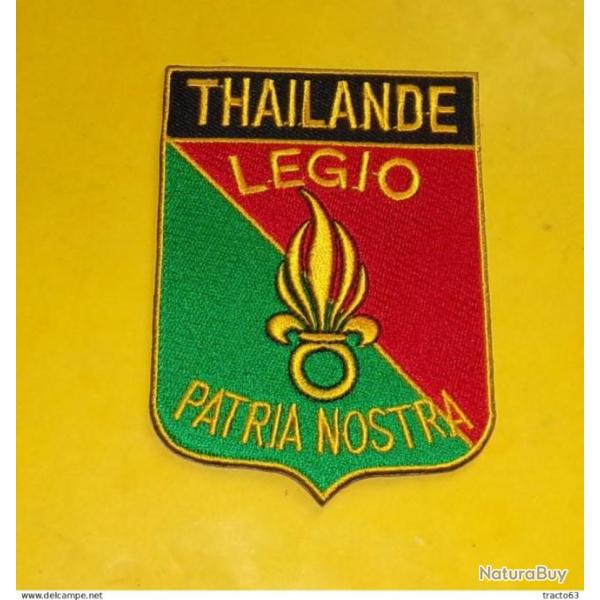 TISSU PATCH : LEGION AMICALE DES ANCIENS SOLDATS D'ORIGINE DE LA THAILANDE  � , DIAMETRE 9�CM , BON