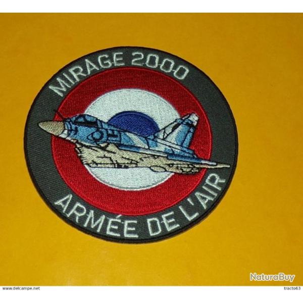 TISSU PATCH : MIRAGE 2000 , ARMEE DE L'AIR��, DIAMETRE 9 CM , BON ETAT VOIR PHOTO . POUR TOUT RENSEI