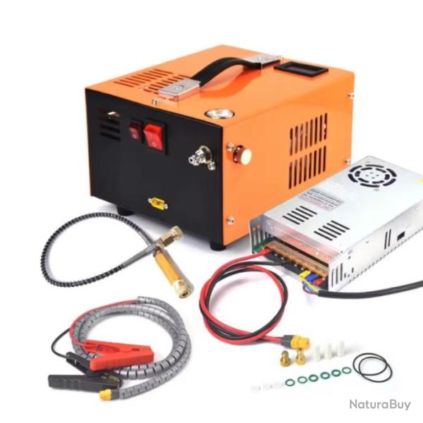 Compresseur PCP Portable 4500 PSI - Haute Pression 12V/220V Fusil Airgun, Paintball, Plong�e,Chasse