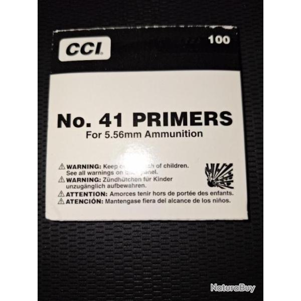 CCI 41 bo�te de 100 amorces small rifle vendu par poudrenoirepro en stock