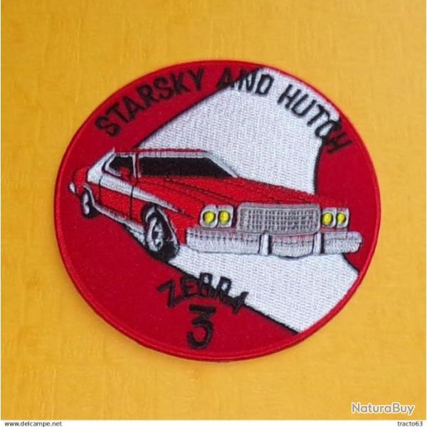TISSU PATCH : STARSKY AND HUTCH ZEBRA 3 , DIAMETRE 9 CM , BON ETAT VOIR PHOTO . POUR TOUT RENSEIGNEM