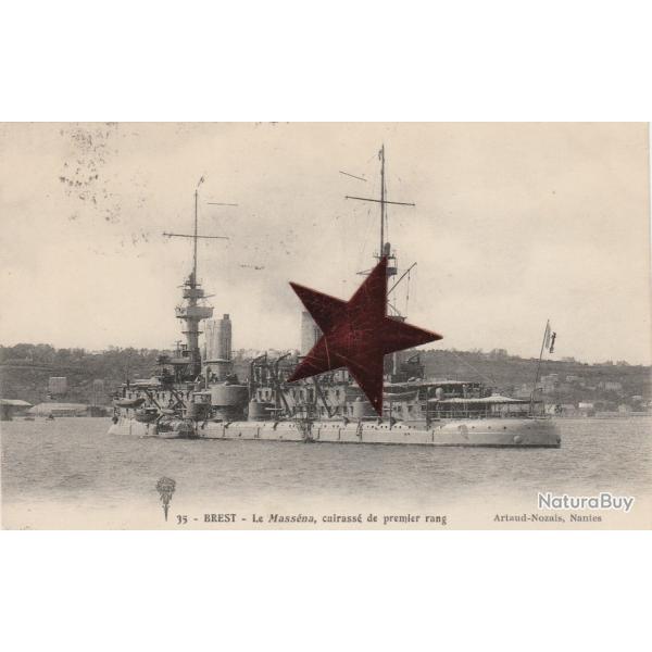 CPA - MARINE Militaire Fran�aise - BREST - Le Massena Cuirasse de premier rang N�506