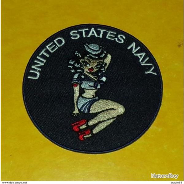 TISSU PATCH : UNITED STATES NAVY�, DIAMETRE 9 CM , BON ETAT VOIR PHOTO . POUR TOUT RENSEIGNEMENT ME