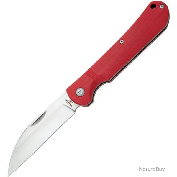 Couteau Bear & Son 484GR Red Lame Wharncliffe Acier D2 Manche G10 Slipjoint USA BC484GR