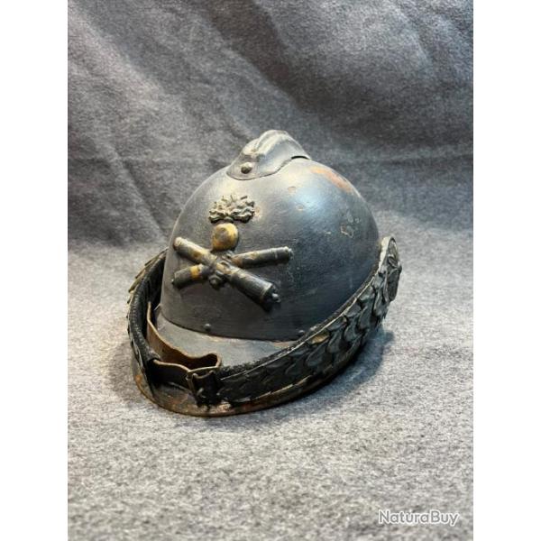 Casque Bourguignotte d'Officier d'Artillerie, mod�le Scott, adopt�e le 11 mars 1915