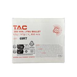 CARTOUCHES GECO 308 WIN .308 WIN TAC 9.5G 147GR - Boite de 20 unit&eacute;s