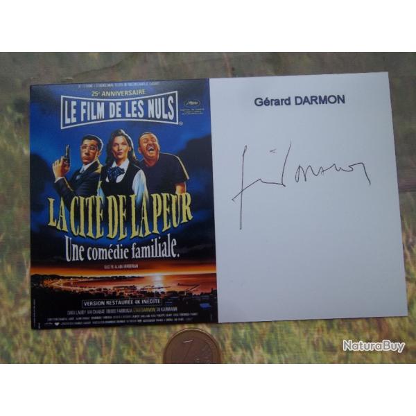 Gerard Darmon acteur chanteur autographe film document