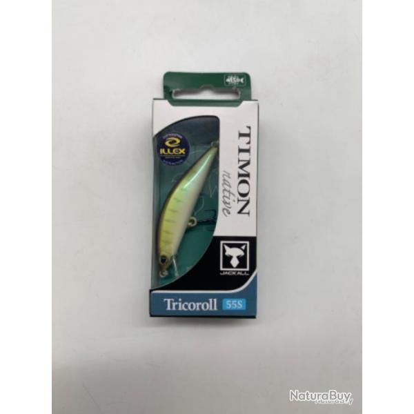 Leurre dur Illex Jackall Timon tricoroll 55s 3,5 gr vairon