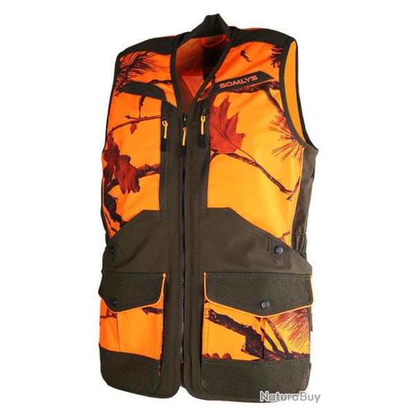 DC 25 ! Gilet Somlys camo orange/vert 218