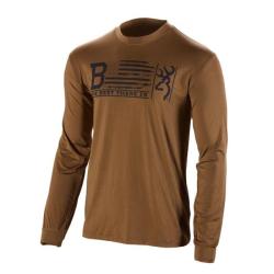 Tee-shirt manches longues Teamspirit Browning - Vert/marron - S