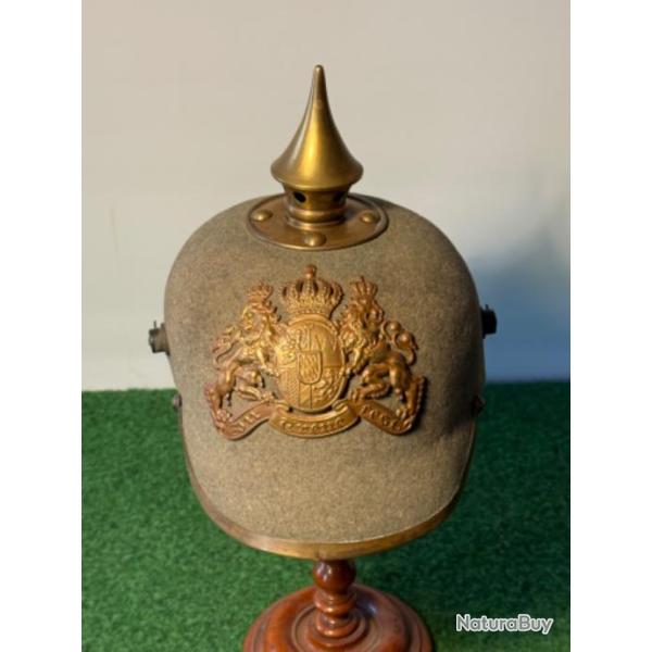 CASQUE A POINTE ERSATZ TROUPE  D'INFANTERIE BAVAROIS MOD�LE SEPTEMBRE  1915  W W 1