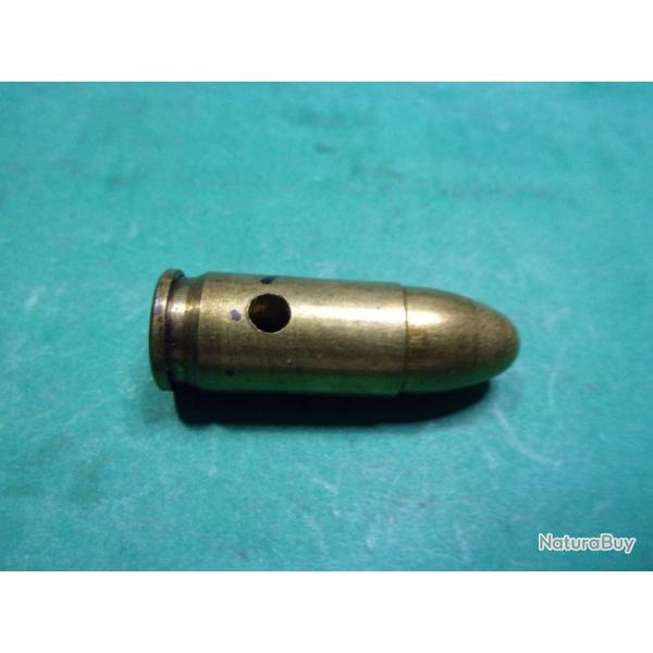 1 munition 9x19 Para Franaise de 92 ( SF + 92 ) tui laiton balle blinde neutralise