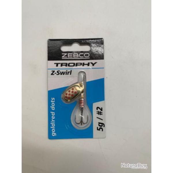 Cuill�re tournante Zebco Z-swirl 5 gr or