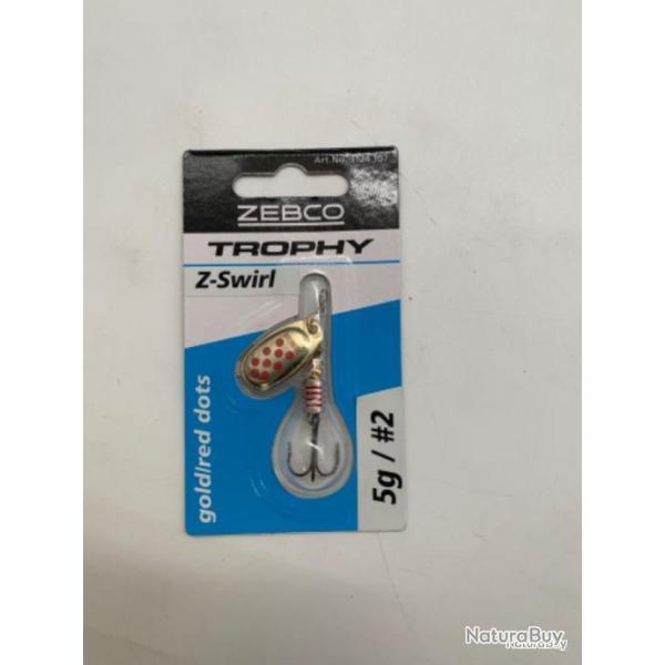 Cuill�re tournante Zebco Z-swirl 5 gr or