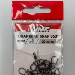 Émerillons à agrafes VMC Crankbait snap 360 n1