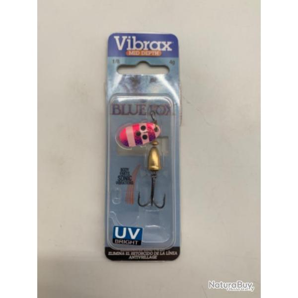 Cuill�re tournante Vibrax blue Fox 4 gr rose