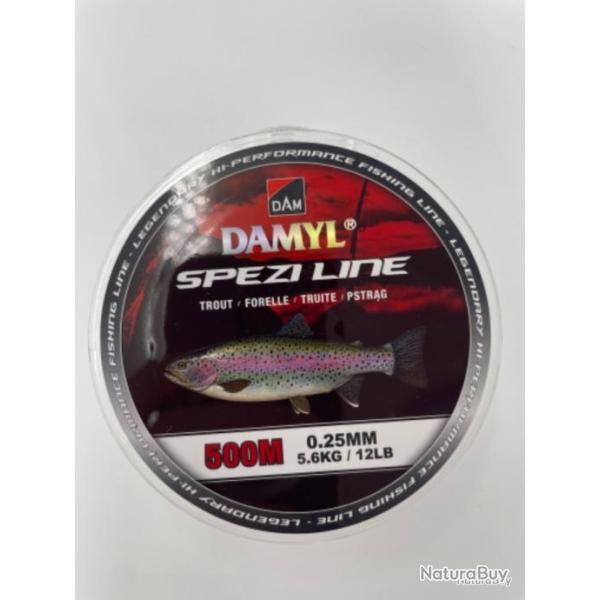 Nylon DAM spezi line sp�cial truite 0,25mm 500m