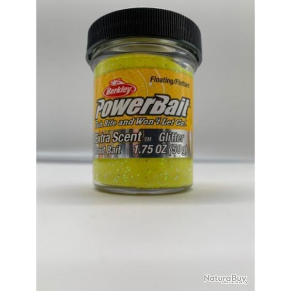 P�te � truite Berkley powerbait jaune glitter