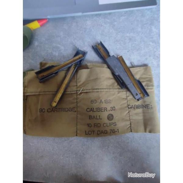 Vend cartouchi�res additionnelle pour US M1   clips plus straps