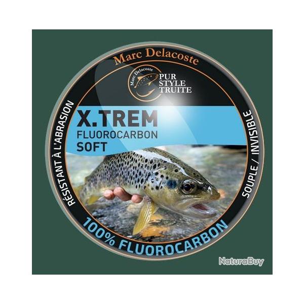 FIL DELACOSTE XTREM FLUOROCARBON SOFT 25M 0.12mm - 1.33kg