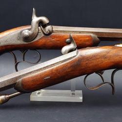 PAIRE DE PISTOLETS D'OFFICIER MODELE 1833 BLANCHARD A MAUBEUGE - FRANCE LOUIS PHILIPPE France Tr&egrave;s b