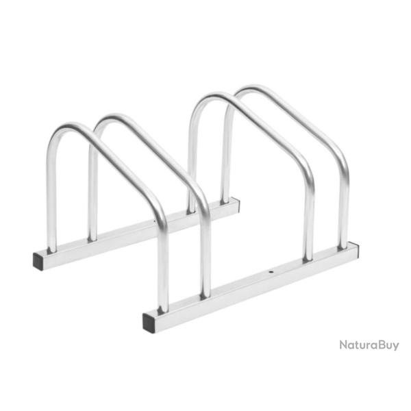 Porte-V�los en Acier Galvanis� - Capacit� 2 V�los Argent