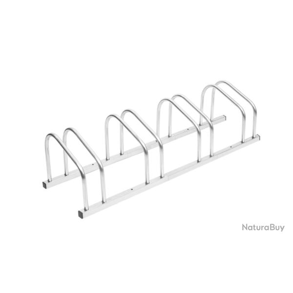 Porte-Vlos en Acier Galvanis - Capacit 4 Vlos Argent