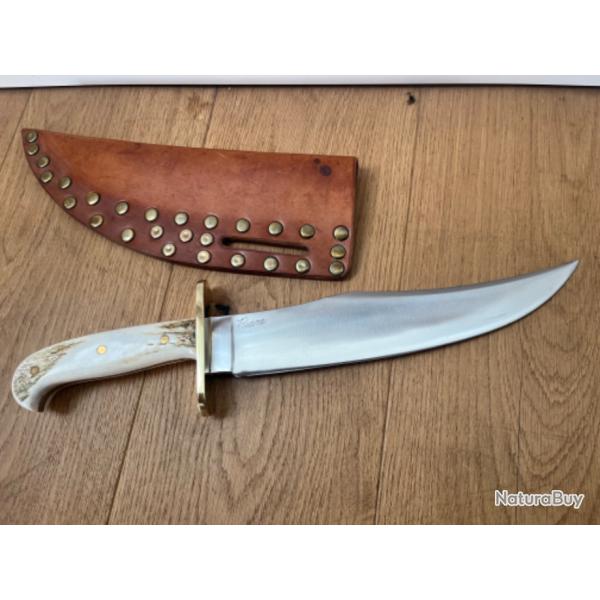 Rare Couteau bowie par Rudy Ruana ma�tre coutelier US all of fame