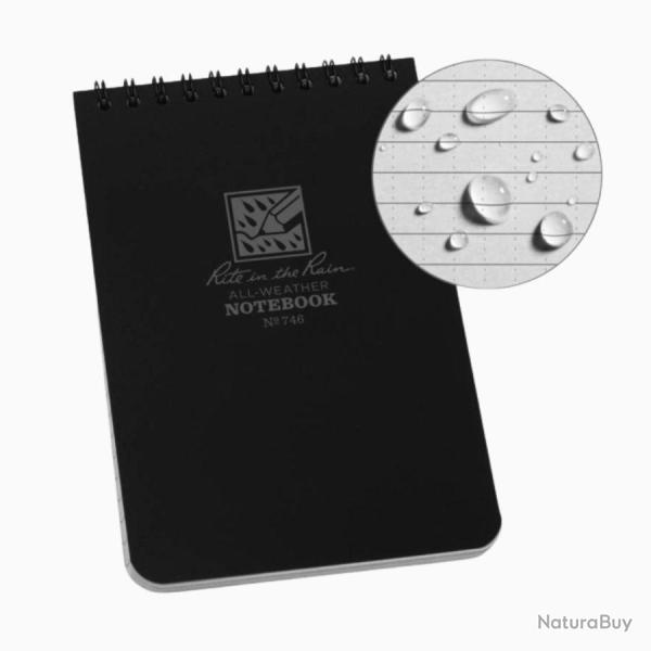 Bloc-notes imperm�able 10x15 Top Spiral Noir