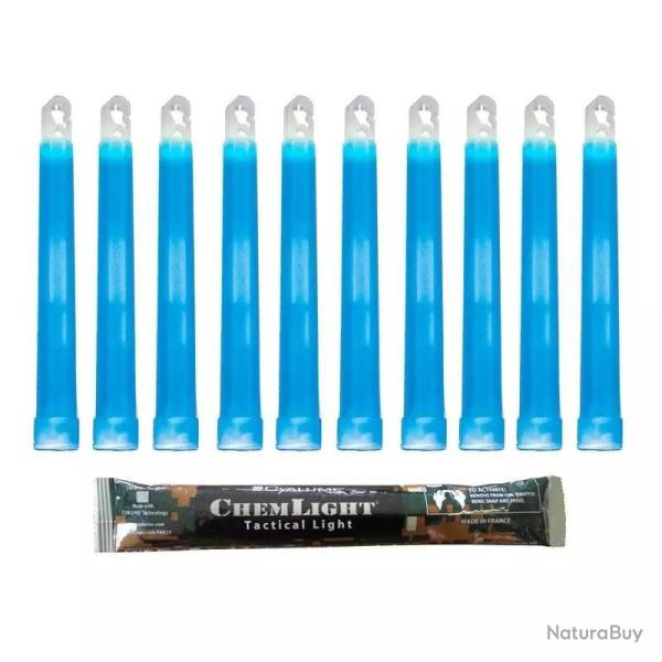 10 B�tons Lumineux ChemLight� 6" Bleu