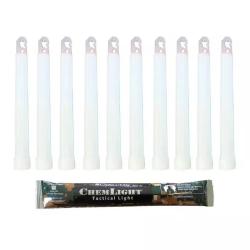 10 B&acirc;tons Lumineux ChemLight&reg; 6" Blanc