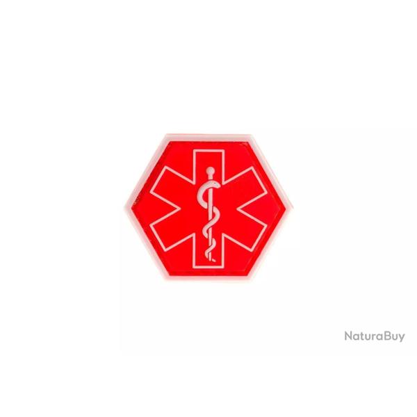 Patch Paramedic Hexagon Rouge