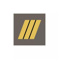 Grade militaire haute visibilit&eacute; jaune Sergent-chef / Mar&eacute;chal des logis-chef