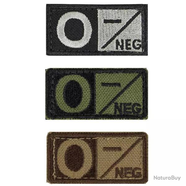 Patch Groupe Sanguin O Neg Olive Drab