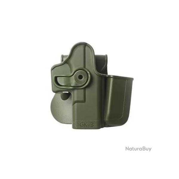 Holster Rigide LV2 Porte-Chargeur Intgr Glock 17/19/19X/28/31/32/36/45 Gen 1-5 - Glock 22, 23 Gen1