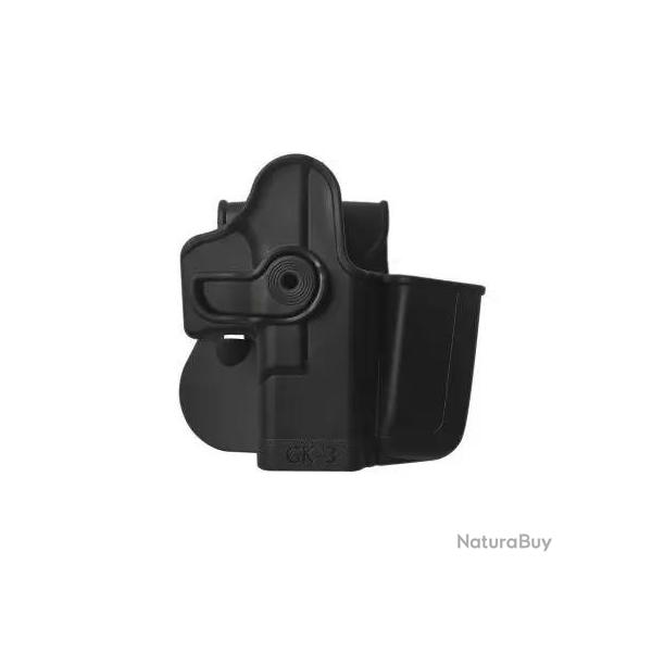 Holster Rigide LV2 Porte-Chargeur Intgr Glock 17/19/19X/28/31/32/36/45 Gen 1-5 - Glock 22, 23 Gen1