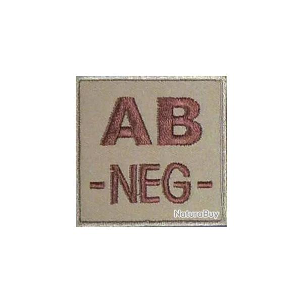 Patch Groupe Sanguin Brod� AB NEG Tan
