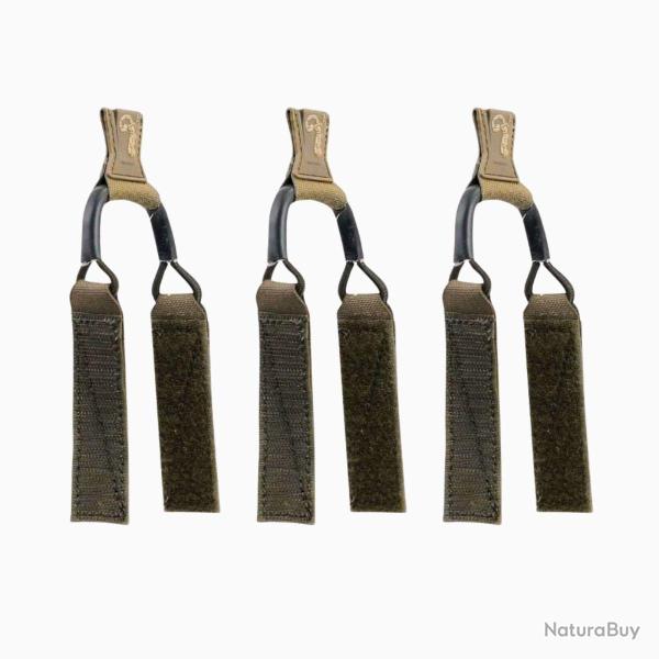 Set 3 r�tentions �lastiques � languette Coyote