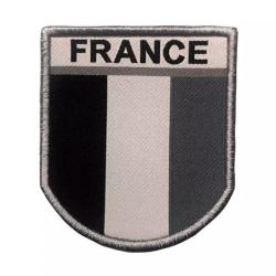 Ecusson France gris brod&eacute;