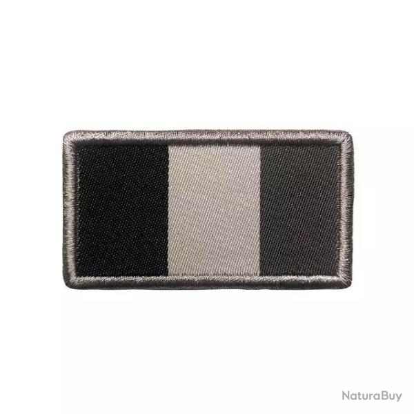 Patch drapeau fran�ais gris brod�
