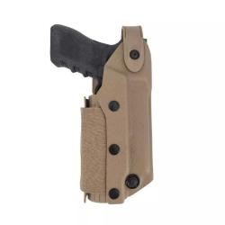Holster droitier Zoom VKZ8 Glock 17/19/22/23 et lampe/laser Tan