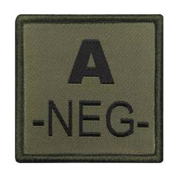 Groupes sanguins carr&eacute;s A- A NEG Vert Olive