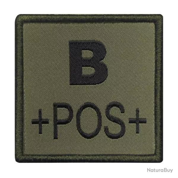 Groupes sanguins carrs B+ B POS Vert Olive