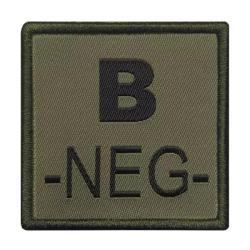 Groupes sanguins carr&eacute;s B- B NEG Vert Olive